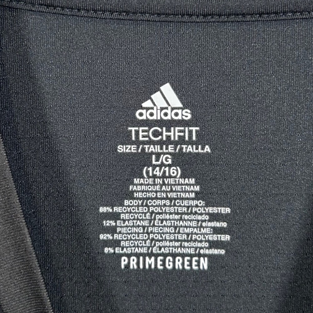 Adidas Girls Techfit Primegreen Aeroready Compression Dress Black‎ Large 14/16 - Picture 3 of 7